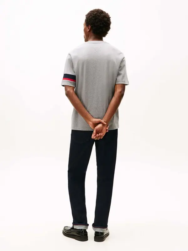 Colour-Blocked Sleeve Interlock Knit T-Shirt 2 Image