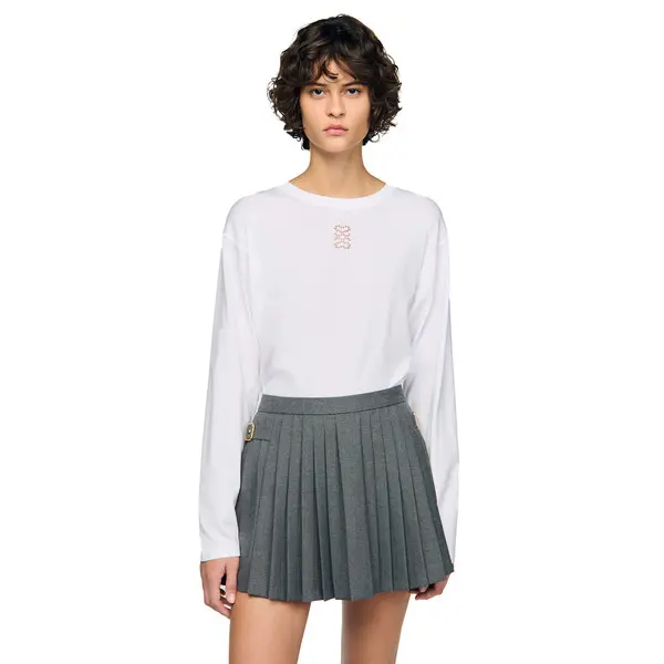 Long Sleeves T-shirt with Embroidery 1 Image