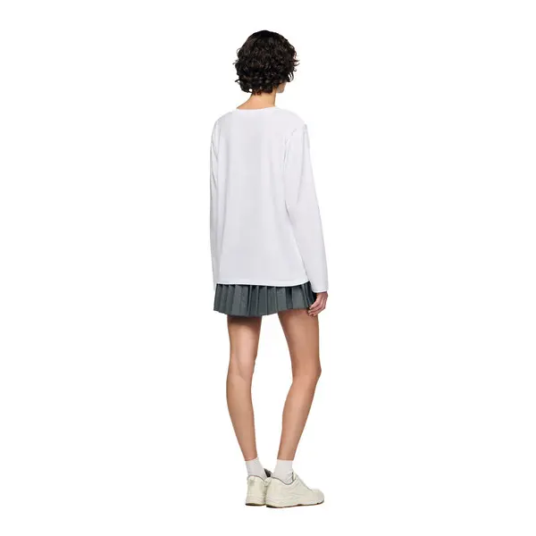 Long Sleeves T-shirt with Embroidery 3 Image