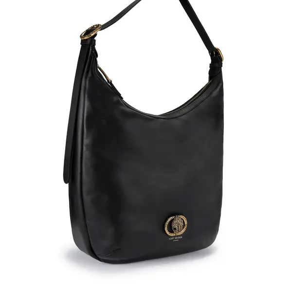 Leather Hobo Bag with Logo 1 Image