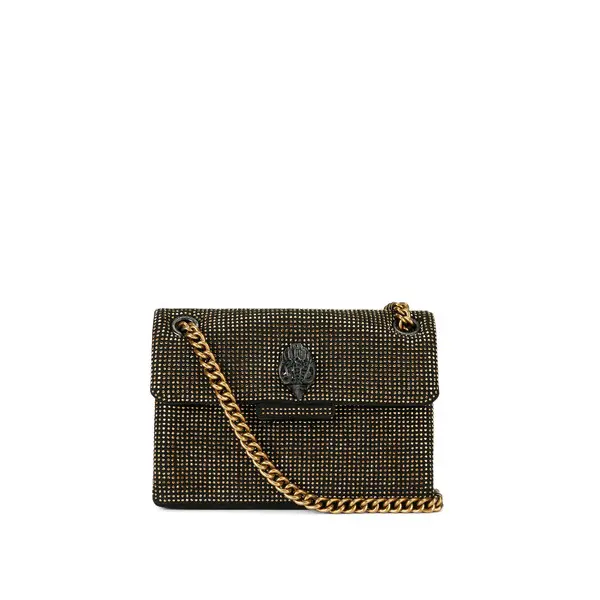 Shimmering Gold Rhinestone Mini Shoulder Bag 1 Image
