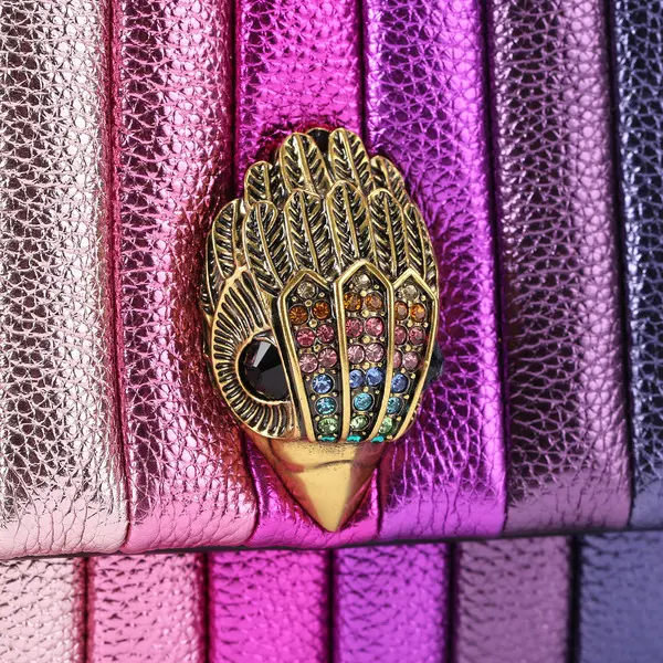 Metallic Rainbow Pleated Shoulder Bag 1 Image