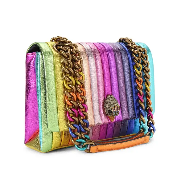 Metallic Rainbow Pleated Shoulder Bag 2 Image