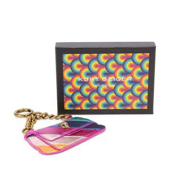Metallic Rainbow Patchwork Mini Bag Charm 2 Image