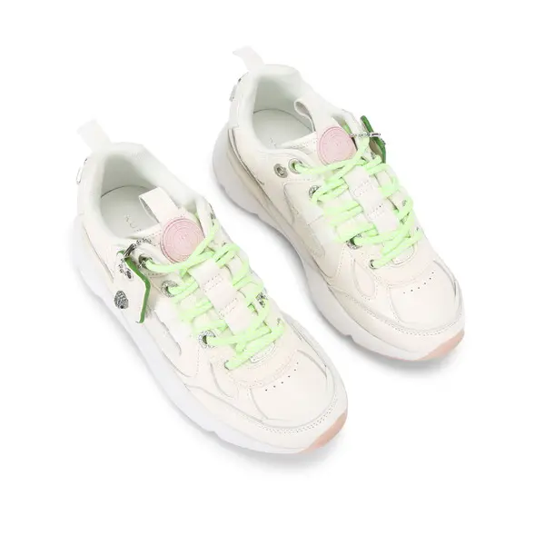 Chunky Sneaker with Neon Green Laces 1 Image