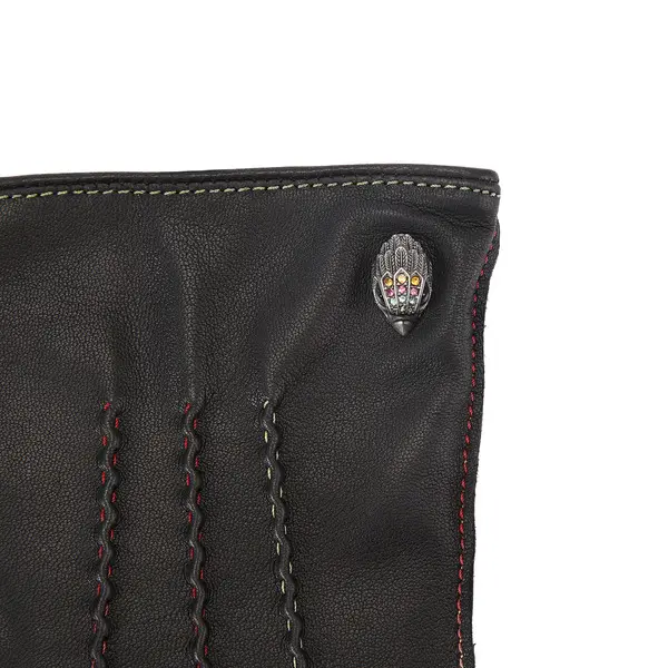 Leather Driving Gloves with Eagle Head Emblem 2 Image