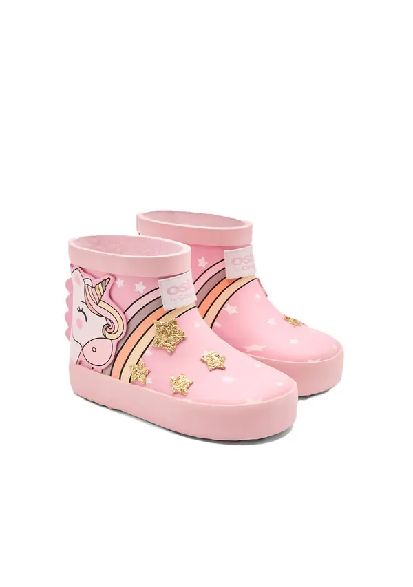 Unicorn & Rainbow Rubber Ankle Boots 3 Image