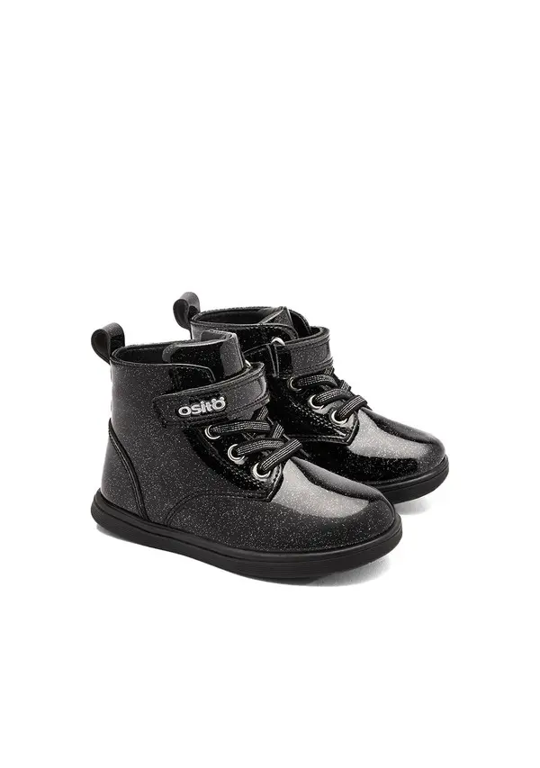 Sparkle Lace-Up Boot with Easy-Close Strap 3 Image