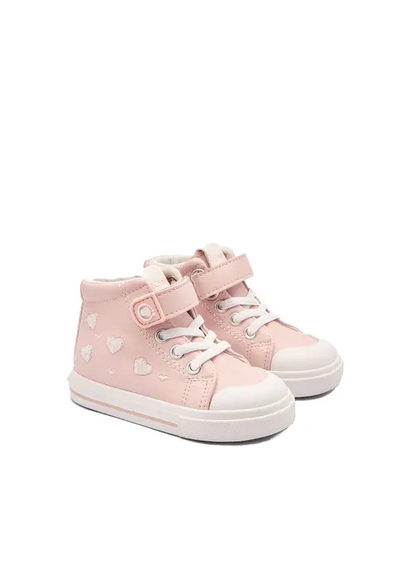 Lace-Up High-Top Sneakers with Hook-and-Loop Closure 3 Image