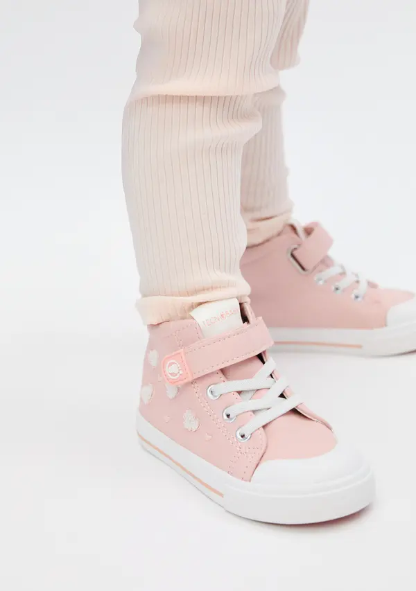 Lace-Up High-Top Sneakers with Hook-and-Loop Closure 4 Image