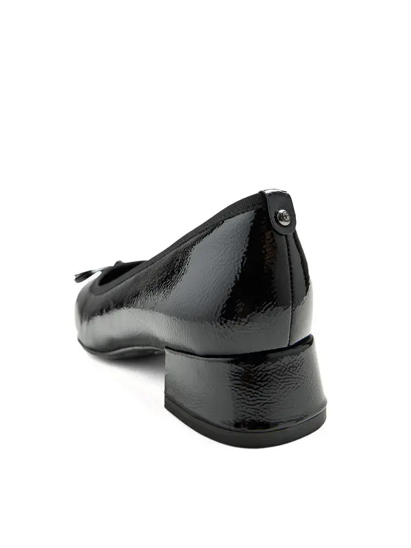 Patent Leather Low Heel Round Toe Pump 1 Image