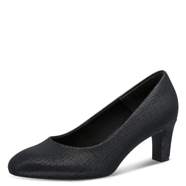 Round Toe Leather Heeled Pump 4 Image