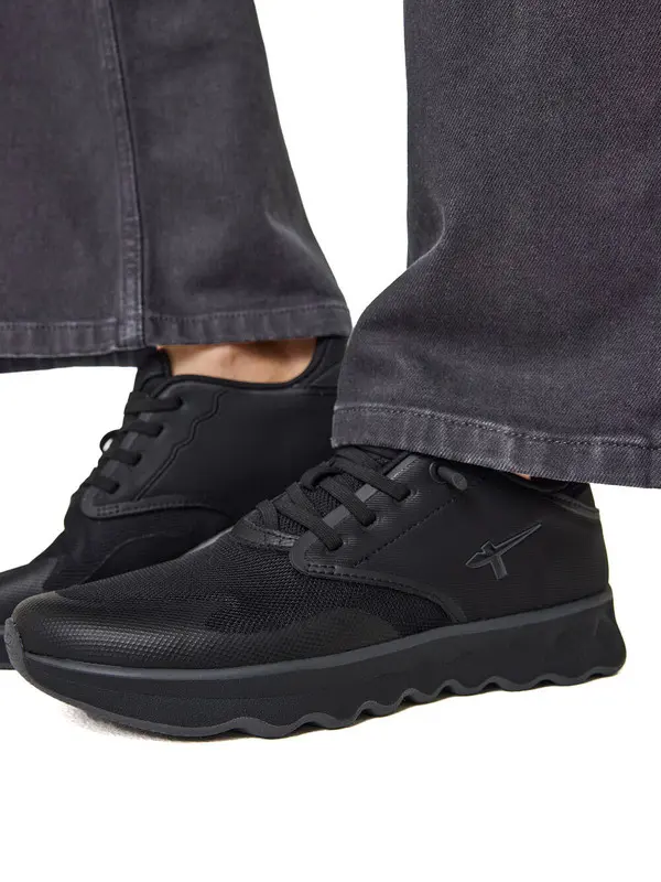 Monochrome  Lace-Up Trainer 1 Image