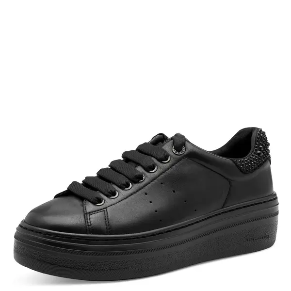 Leather Platform Sneaker with Heel Studs 1 Image