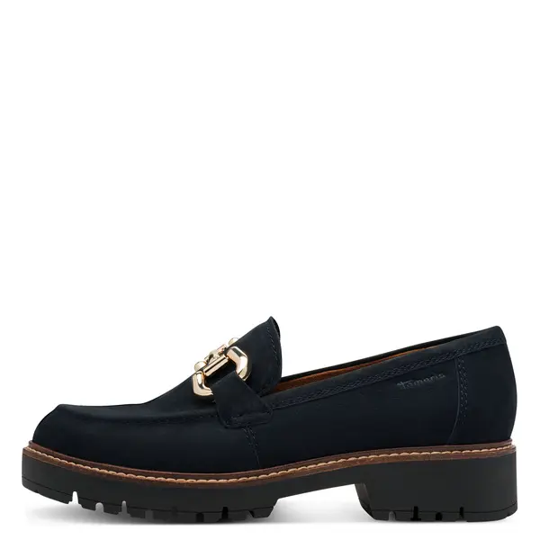 Suede Loafer with Gold Horsebit Detail 2 Image