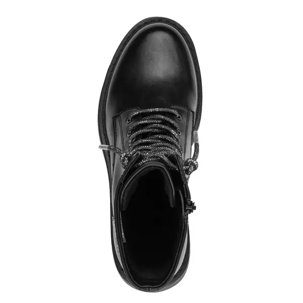 Leather Combat Boot with Sparkle Laces 1 Image