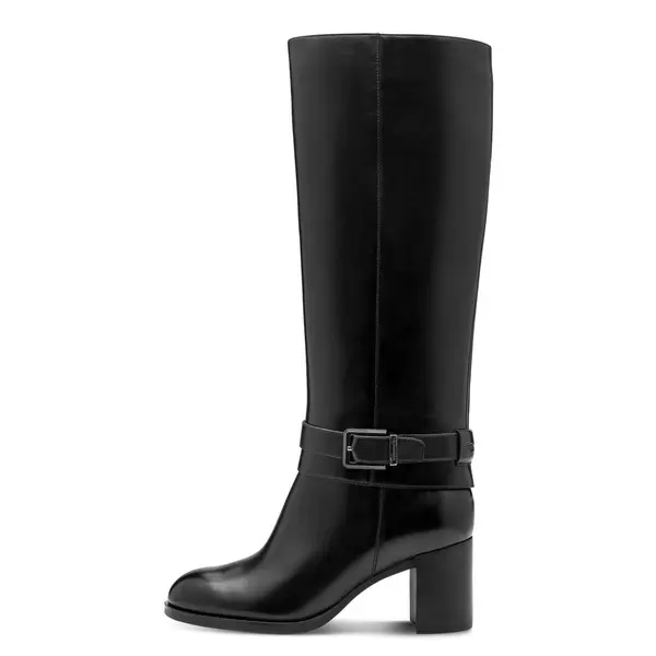 Classic Leather High Boot with Adjustable Strap 3 Image
