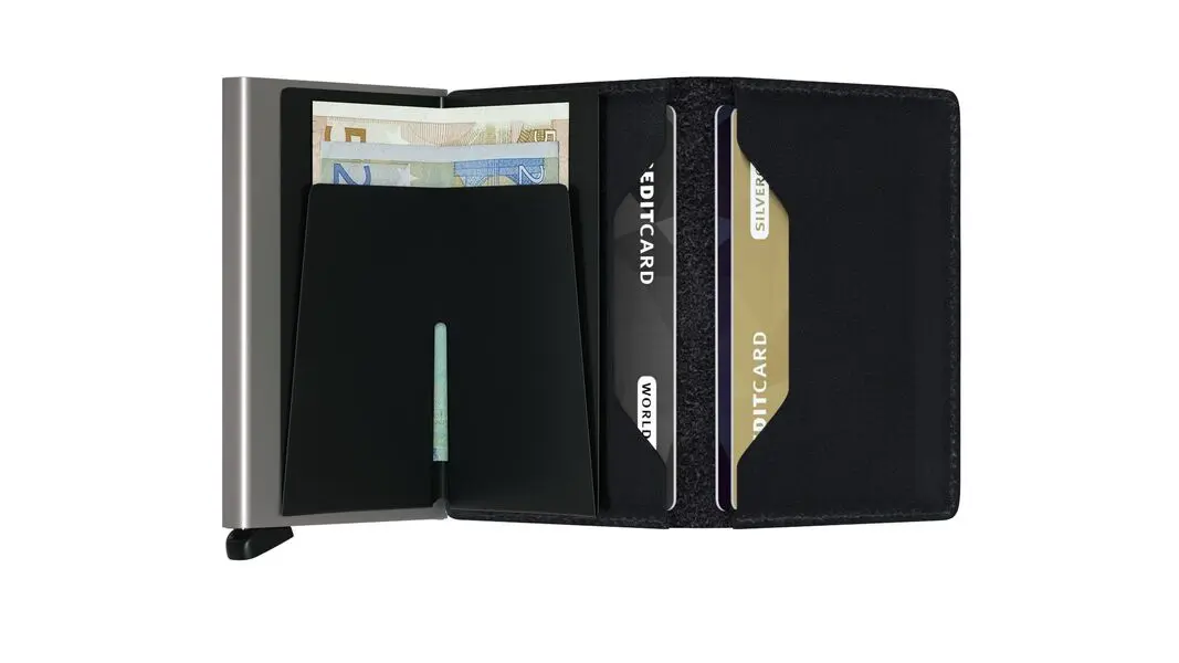 Slim Leather Cardholder - Black 2 Image
