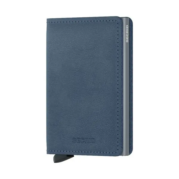 Slim Leather Cardholder - Ice Blue 1 Image