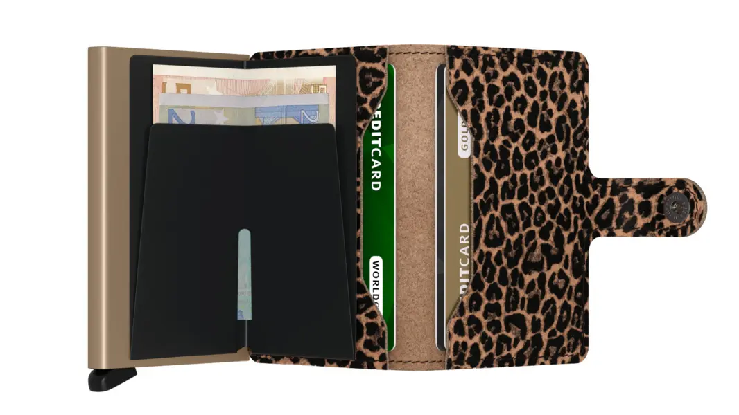 Leo Print Mini Wallet - Beige 1 Image
