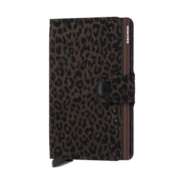 Leo Print Mini Wallet - Brown 1 Image