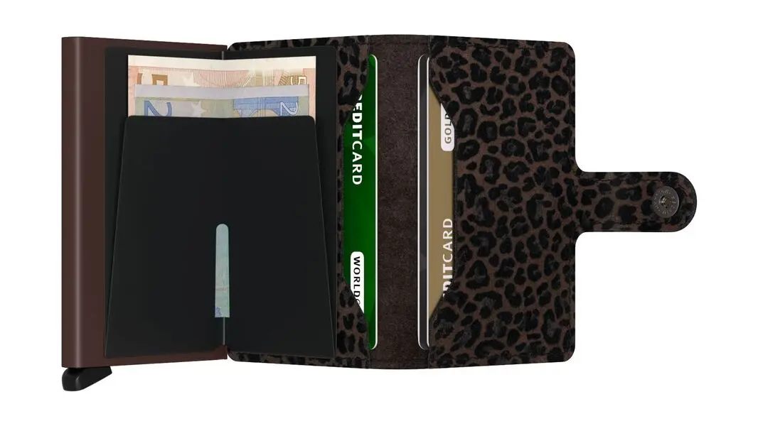 Leo Print Mini Wallet - Brown 2 Image