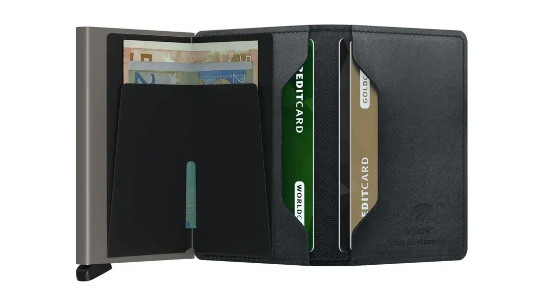 Black Slim Wallet 1 Image