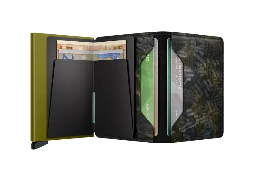 Leather Slim Wallet Jungle Moss 2 Image