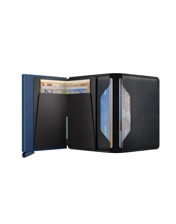 Slim Wallet Leather Original Black Navy 1 Image