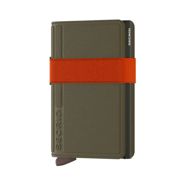 Leather Band Wallet - Green Orange 1 Image