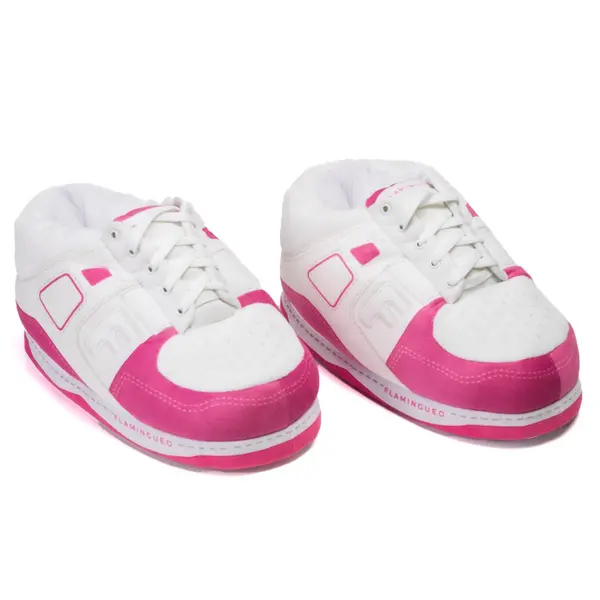 Retro Pink and White Sneaker Slipper 3 Image