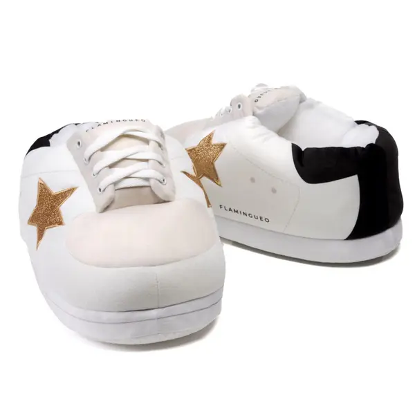 Glitter Star Plush Sneaker Slipper 1 Image