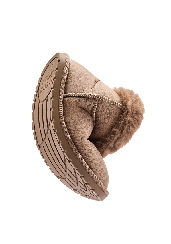 Flat Mini Winter Boot with Faux Fur Lining 3 Image