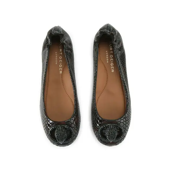 Snake Printed Chelsea Ballerinas 1 Image