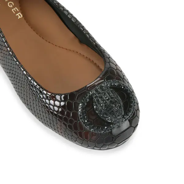 Snake Printed Chelsea Ballerinas 3 Image
