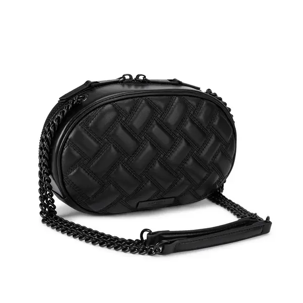 Kensington Oval Leather Camera Crossbody Bag 2 Image
