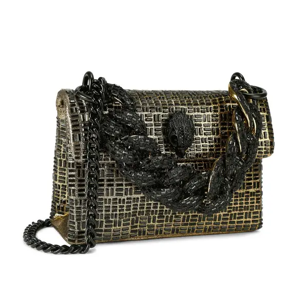 Metallic Kensington Crossbody Bag with Oversized Chain 1 Image