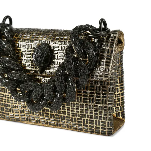 Metallic Kensington Crossbody Bag with Oversized Chain 4 Image