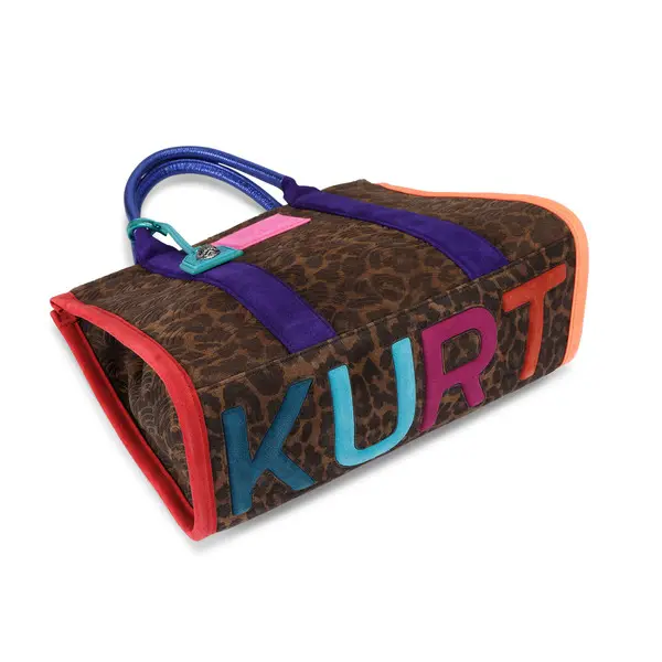 Southbank Colorful Printed Tote Bag with Suede Panels 1 Image