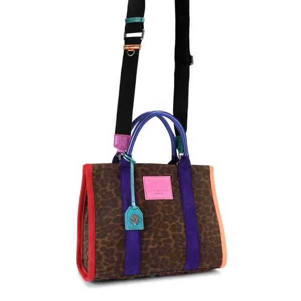 Southbank Colorful Printed Tote Bag with Suede Panels 2 Image