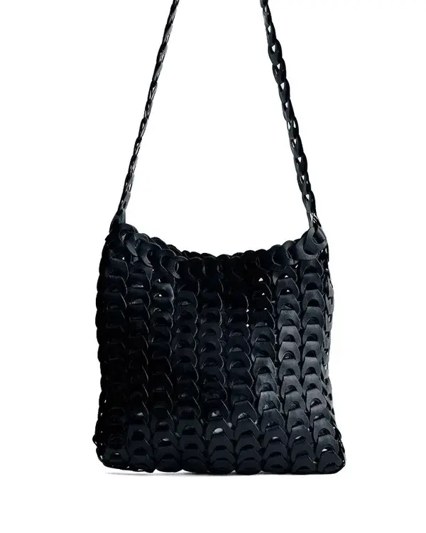 Woven Leather Link Shoulder Bag 2 Image