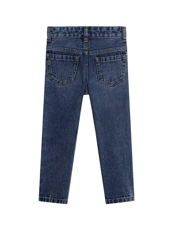 Regular Blue Medium Jeans with Hems 1 Image