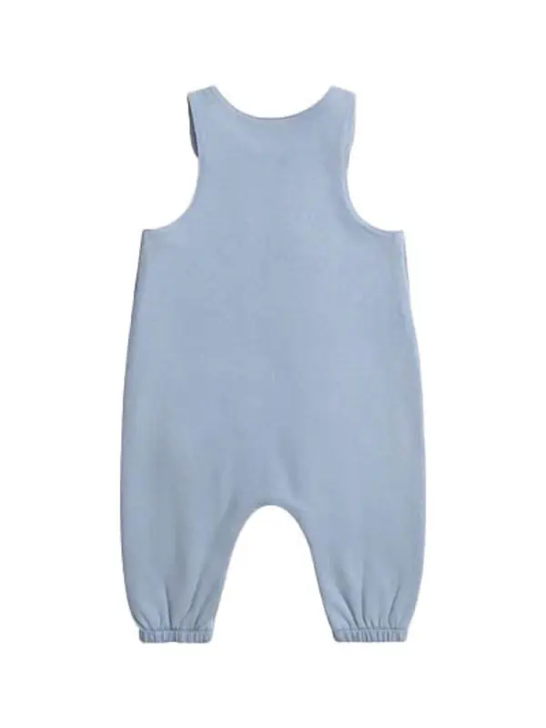 Blue baby romper with fancy pattern for boys 2 Image