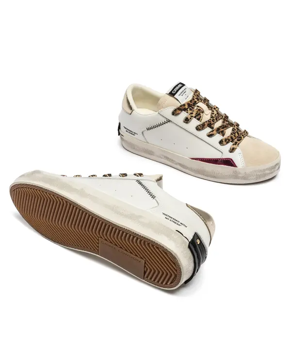 Distressed Sugar Fang Leather Sneakers 3 Image