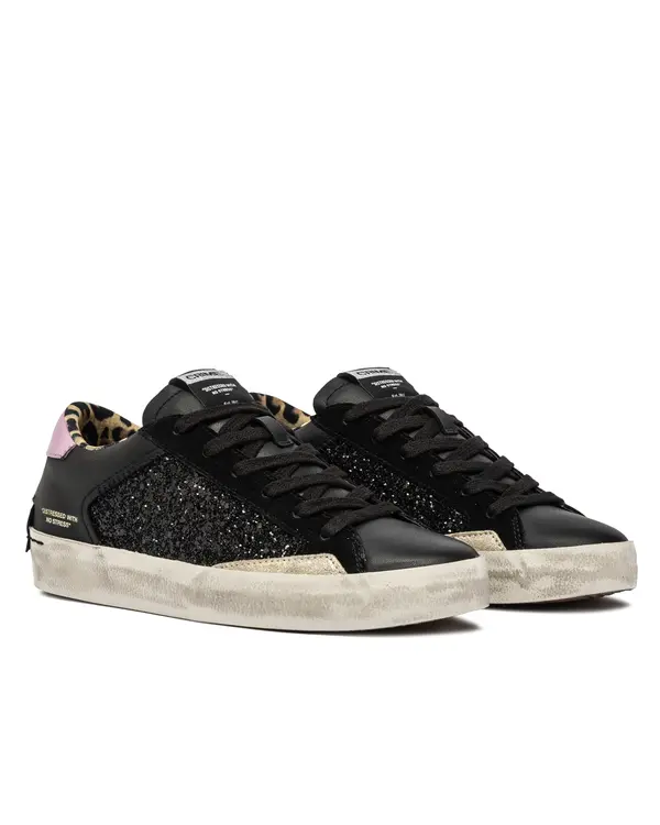 Distressed Black Spark Sneakers 4 Image