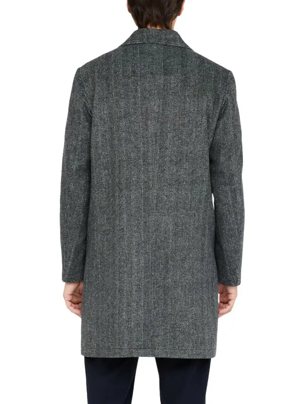 Herringbone Single-Breasted Topcoat 1 Image