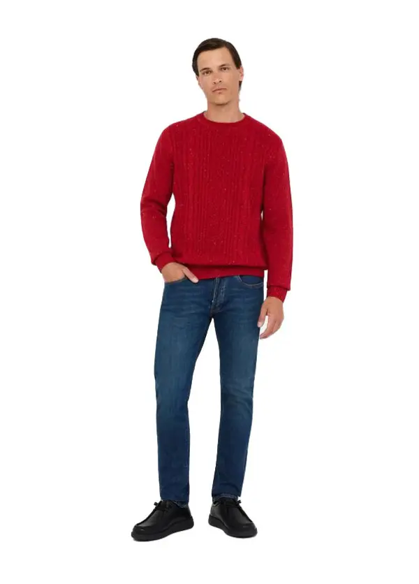 Cable Knit Wool Sweater 1 Image