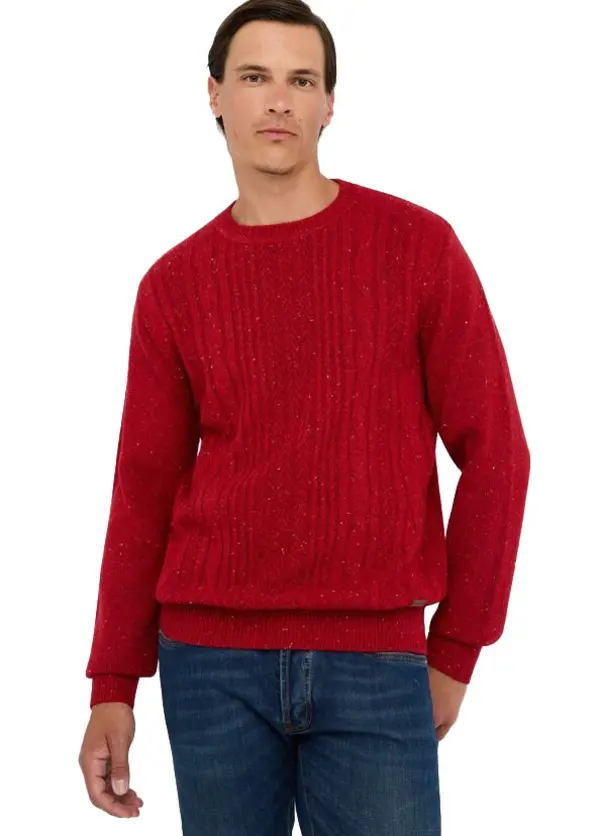 Cable Knit Wool Sweater 2 Image