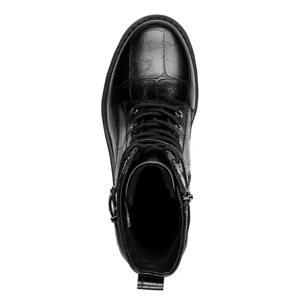 Leather Combat Boots with Buckles 1 Image