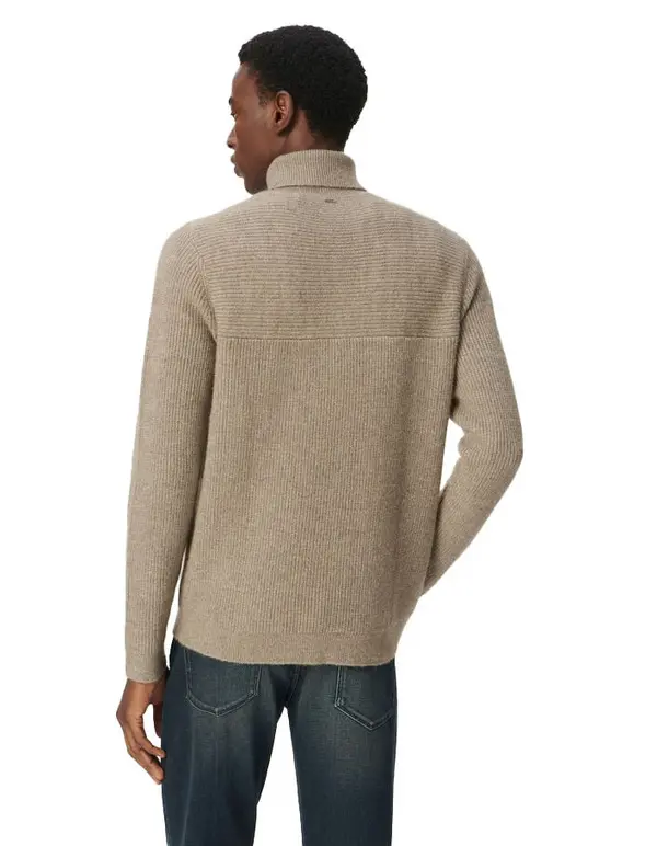 Turtle neck ribbed sweater 2 Image